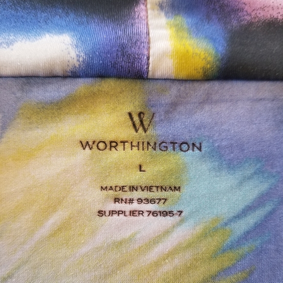 WORTHINGTON SLEEVELESS WOMAN BLOUSE BRIGHT COLORS. - Picture 6 of 6